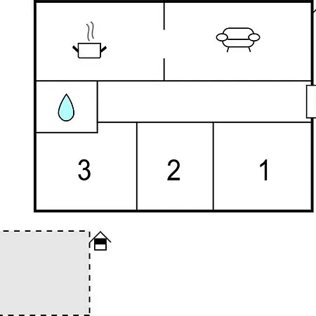 Three-bedroom In アパート